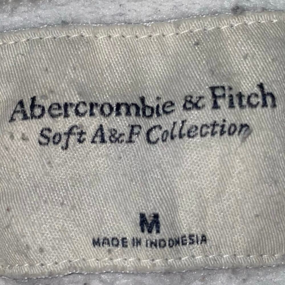 Abercrombie Soft A&F Hoodie Medium Blue Tie Dye Cropped Sweatshirt Cozy - Picture 5 of 7